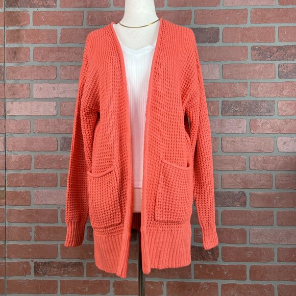 Zenana Waffle Knit Cardigan - Size Small - Picture 4 of 9